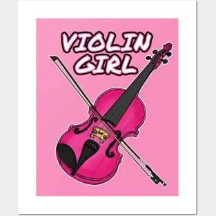 Violin Girl Female Violinist String Quartet Funny Posters and Art